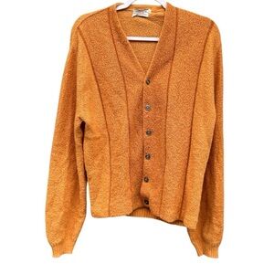Vintage 1960s Glen Dee Cardigan Sweater | Size M 50% Alpaca 50% Kodel Polyester